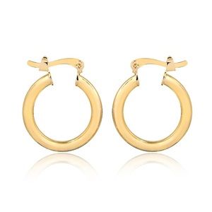 14kt Yellow Gold Filled Classic Hoop. Dime Size.